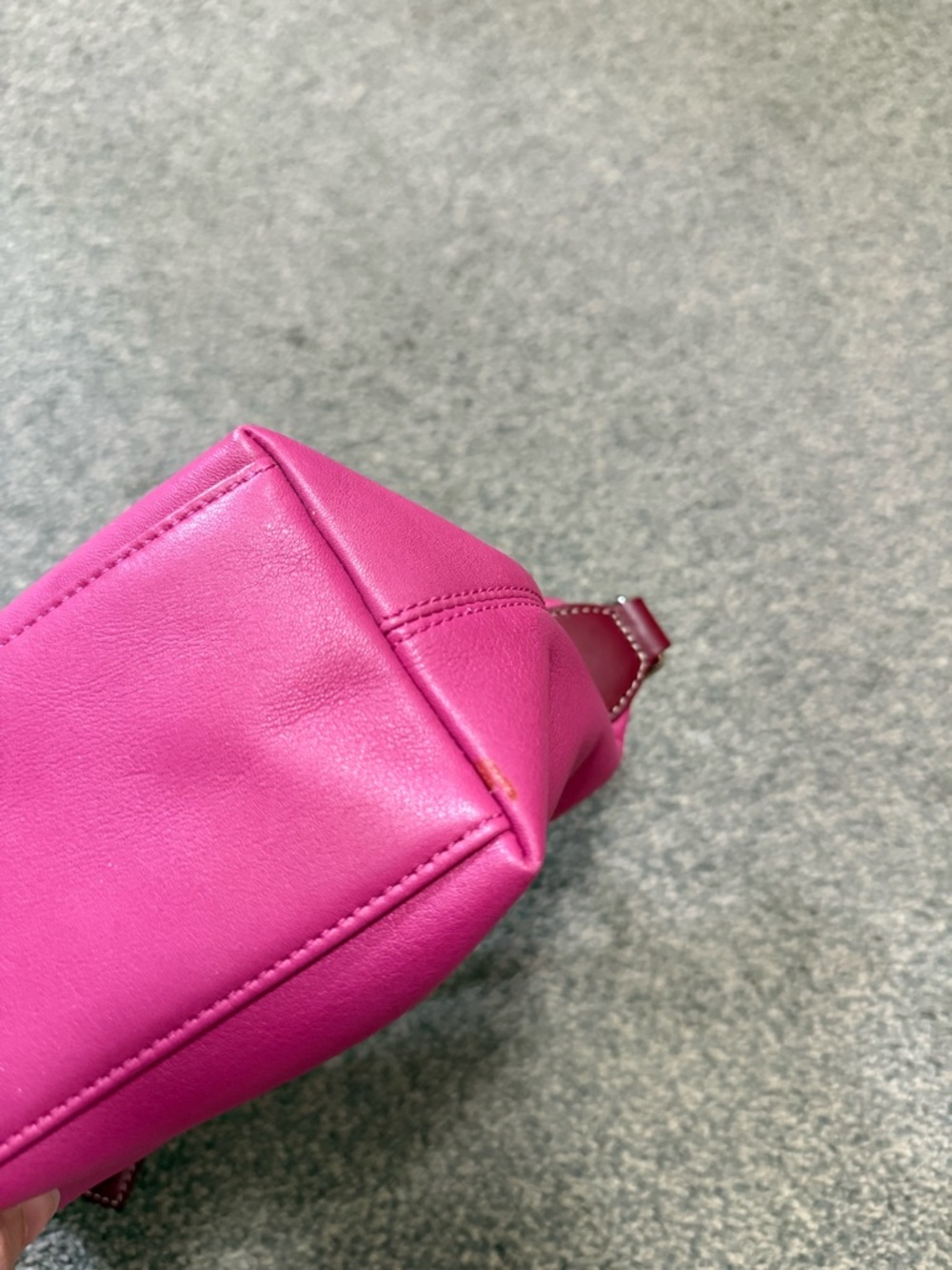 COACH 1941 DEMI LEATHERWARE FUCHSIA HOT PINK LEATHER BAGUETTE BAG - Picture 6 of 9